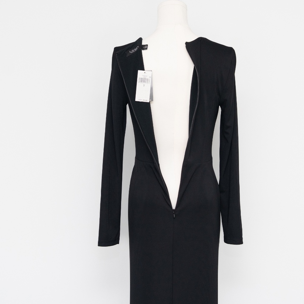 Lauren Ralph Lauren -  Nadira Twist-Front Jersey‎ Stretchy Gown - Picture 11 of 13